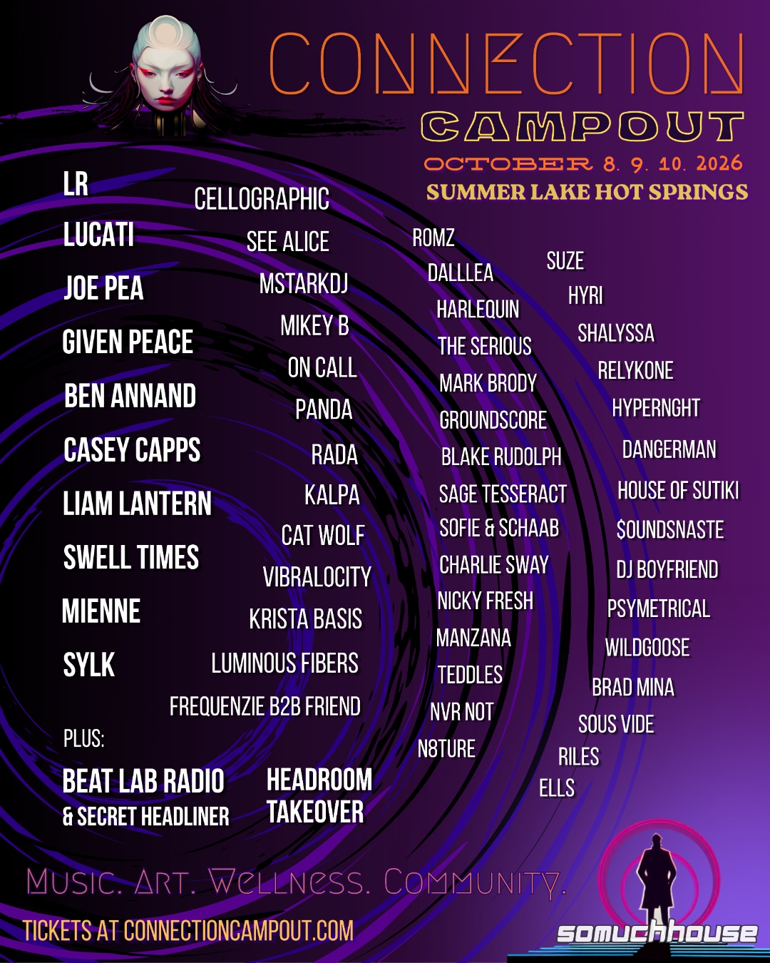 Connection Campout 2026 full artist lineup poster